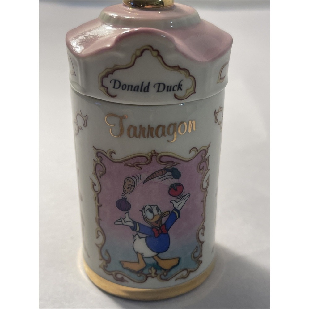 Walt Disney Spice Jar Collection Donald Duck Tarragon Jar 1995 Lenox Porcelain - Picture 3 of 15